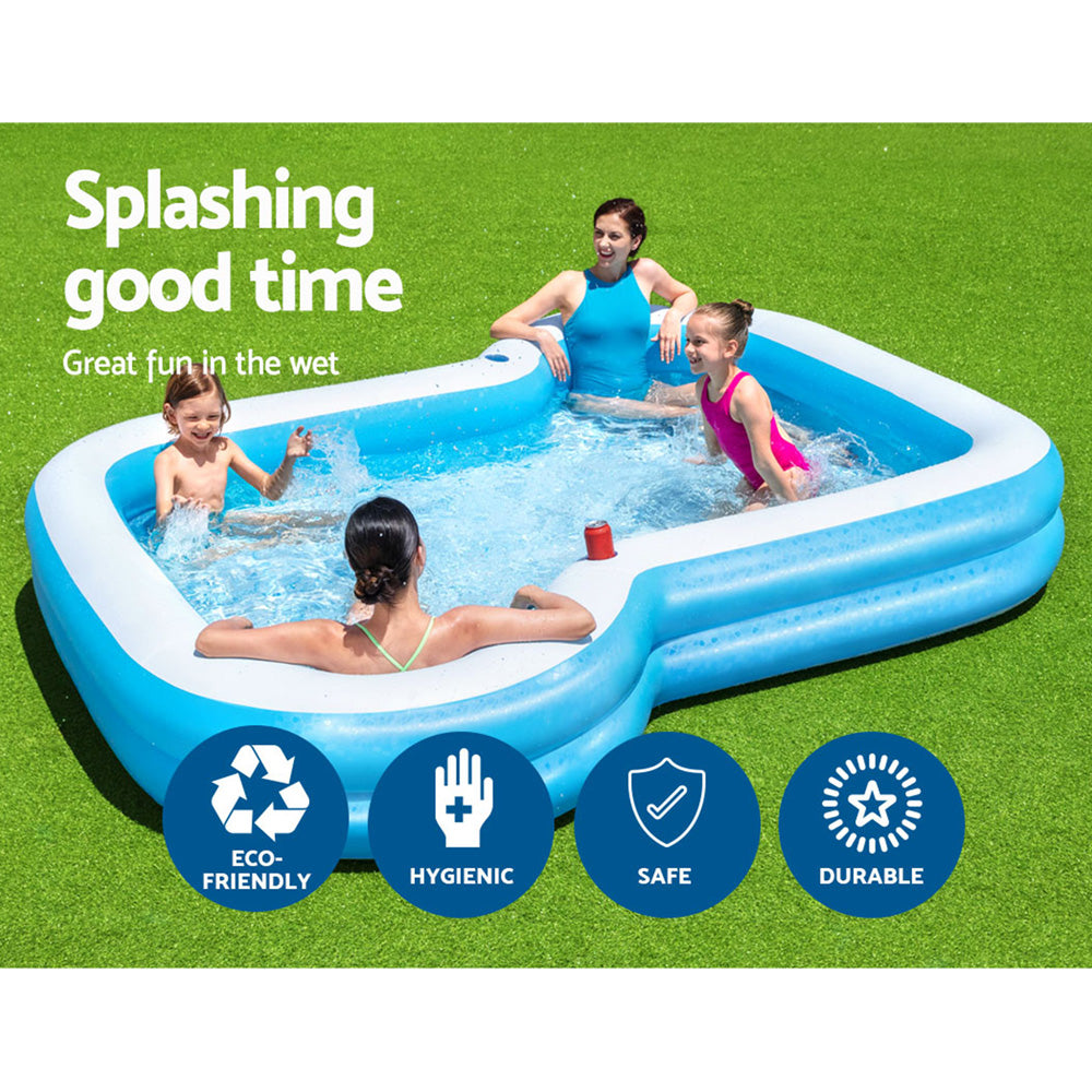 Kids Pool 305X274X46Cm Inflatable Above Ground Swimming Pools 1207L