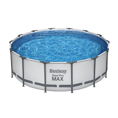 Round Above Ground Pool 427x427x122cm w/ Pump & Ladder