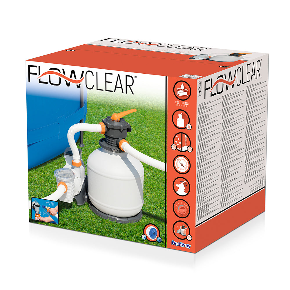 Pool Pump Sand Filter 3000Gph 11355L/H Pools Flowclear Filters