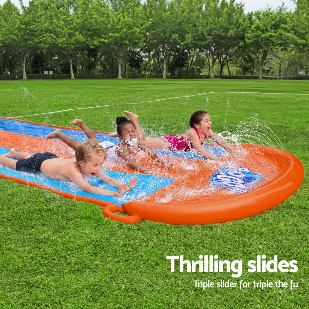 Water Slide Slip Kids 488Cm Triple Slides