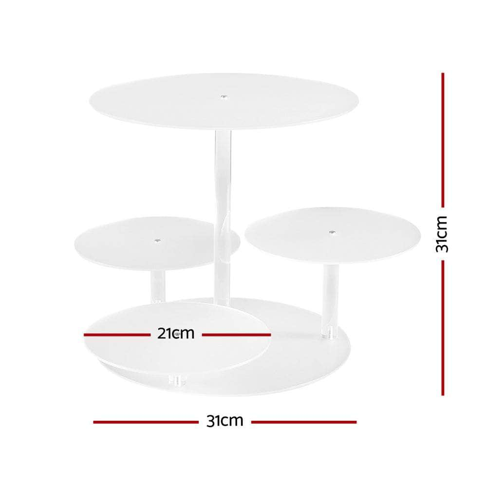 Cake Stand Acrylic Holder Display Round Clear Wedding Party