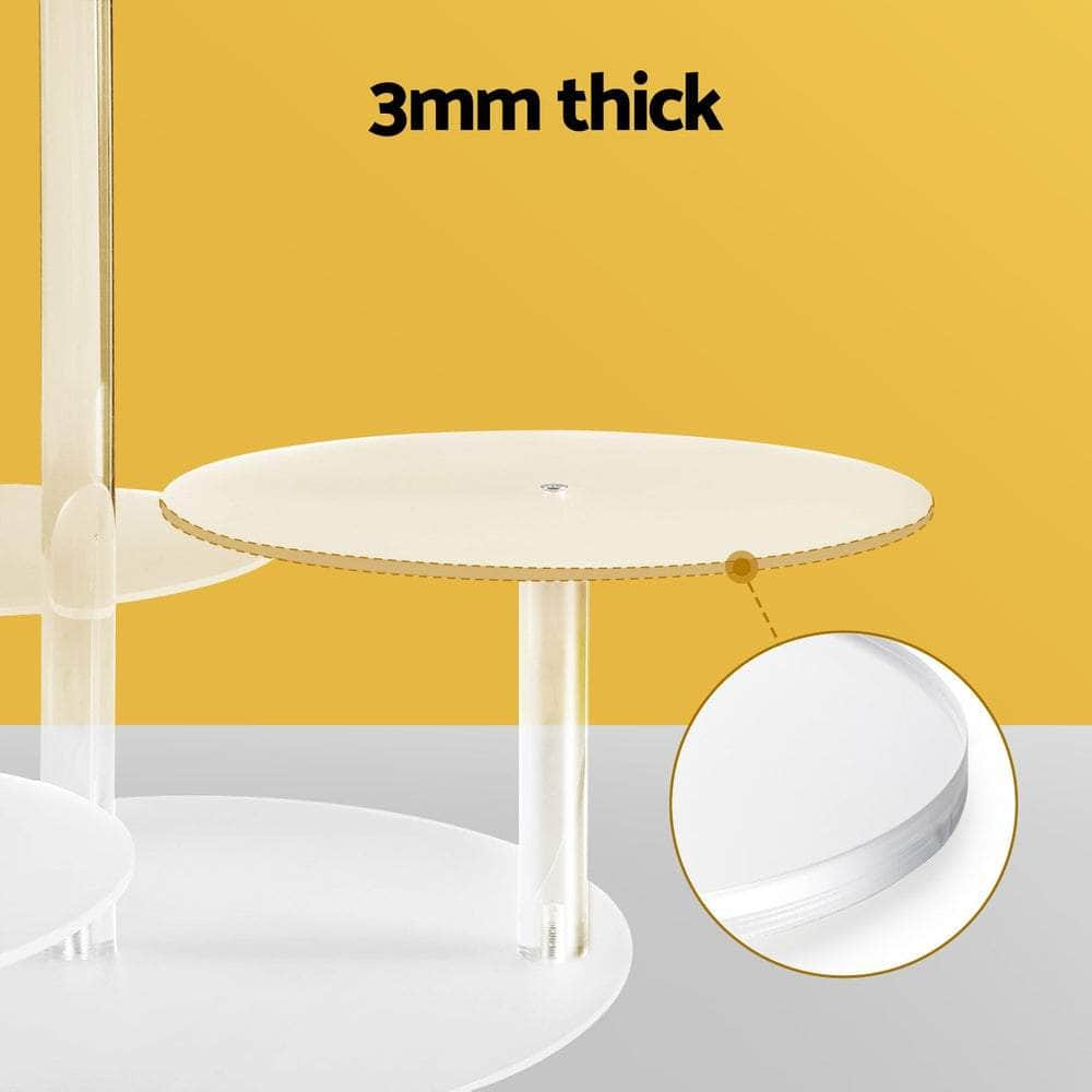 Cake Stand Acrylic Holder Display Round Clear Wedding Party