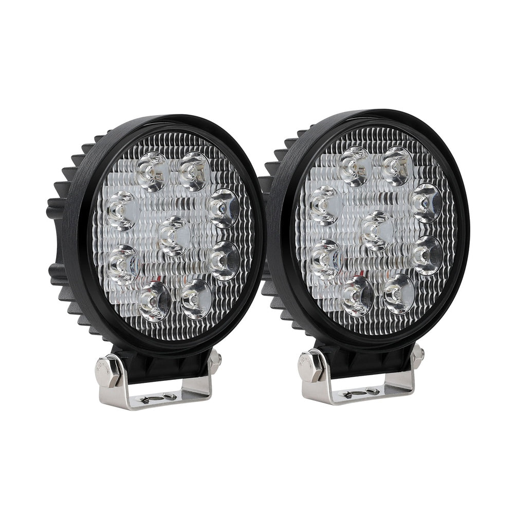 Pair LED Driving Lights 4.5 Inch Flood Spot Lights Car Truck SUV 12V 24V