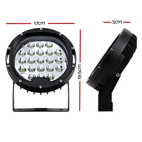 Pair LED Driving Lights 7 Inch Flood Spot Lights Car Truck SUV 12V 24V