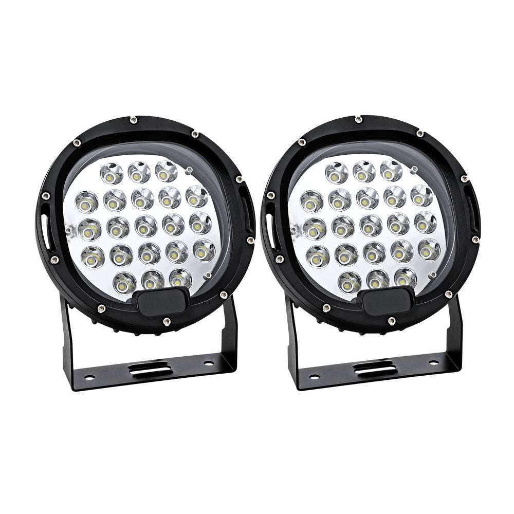 Pair LED Driving Lights 7 Inch Flood Spot Lights Car Truck SUV 12V 24V