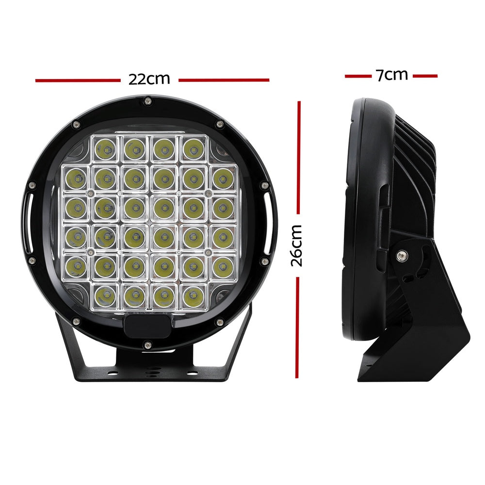 Pair LED Driving Lights 9 Inch Flood Spot Lights Car Truck SUV 12V 24V