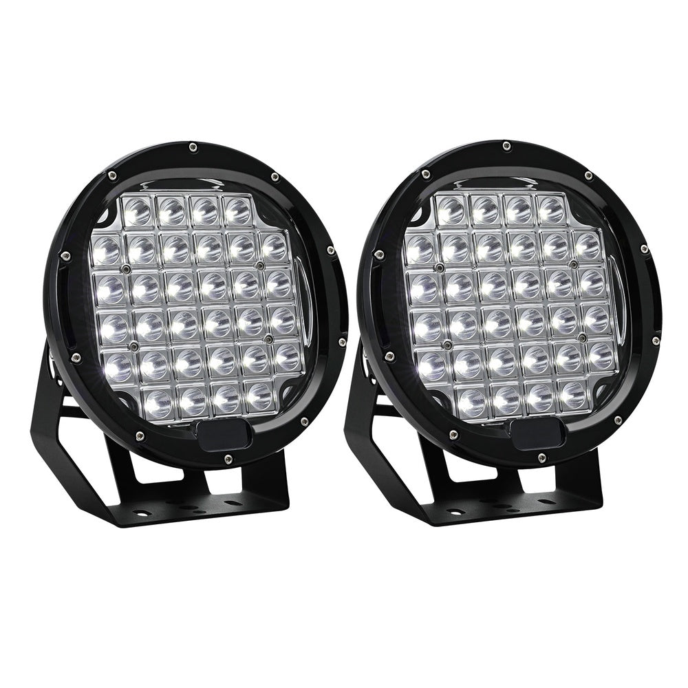 Pair LED Driving Lights 9 Inch Flood Spot Lights Car Truck SUV 12V 24V