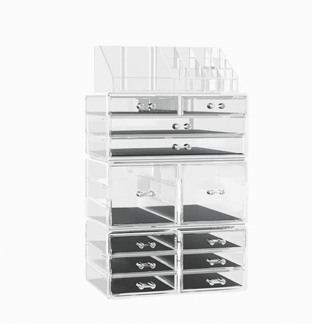 Makeup Case Acrylic Cosmetic Organizer Storage Box Jewellery Holder