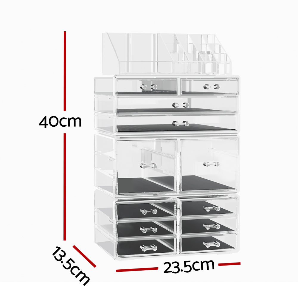 Makeup Case Acrylic Cosmetic Organizer Storage Box Jewellery Holder