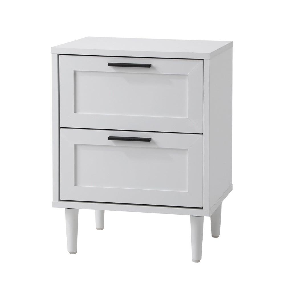 7 Chest of Drawers and 2 Bedside Tables Bedroom Set White