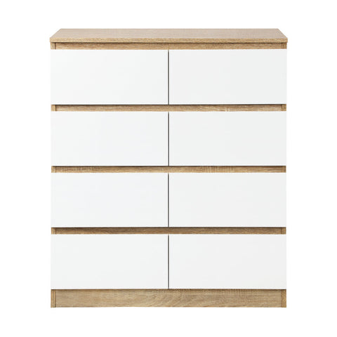 Versatile and Chic: White Wooden Dresser Table with Spacious Drawers