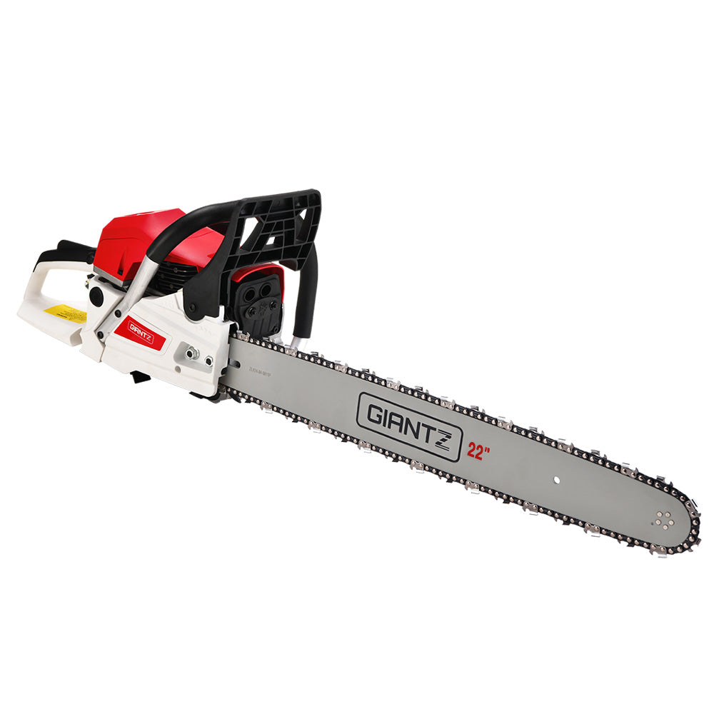 62cc Petrol Commercial Chainsaw 22" Bar E-Start Tree Chain Saw 5.2HP