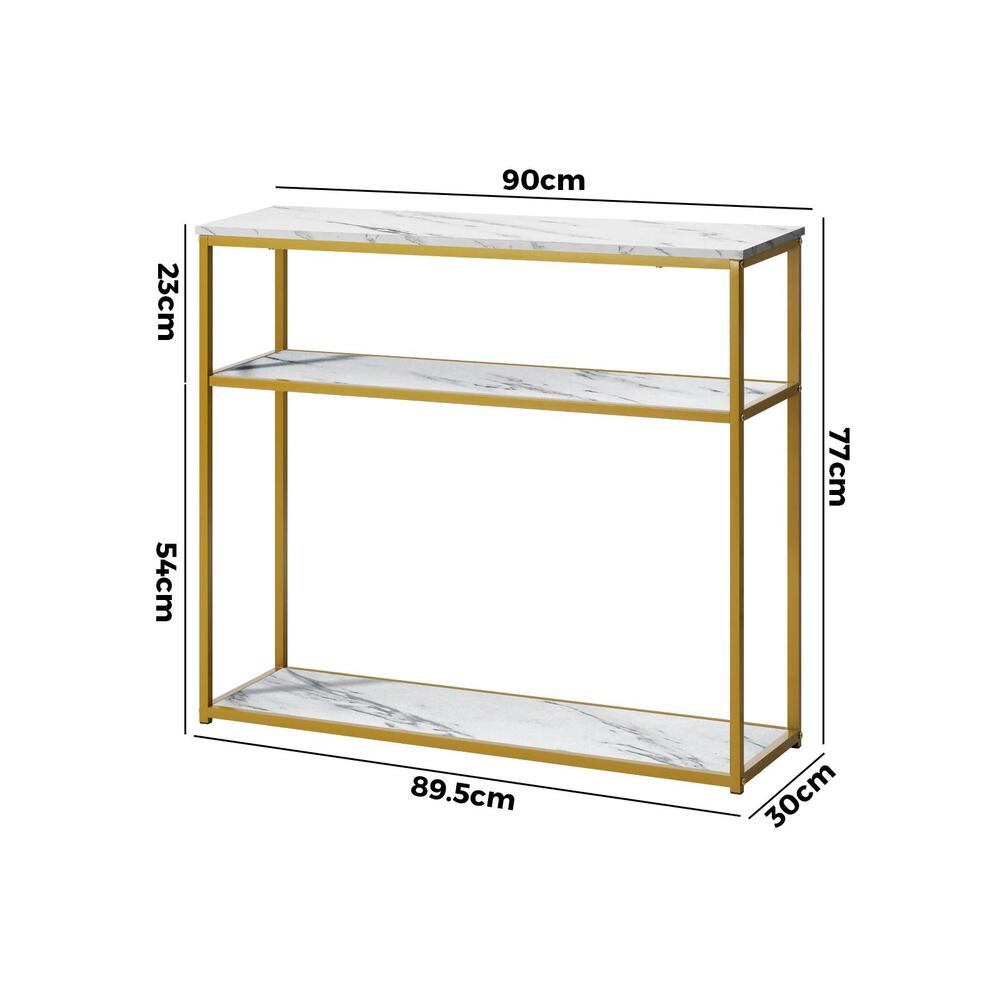 Hall Console Table Metal Hallway Desk Entry Display Wh&GD Furniture