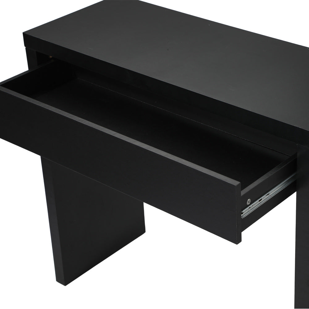 Console Table with Drawer Black