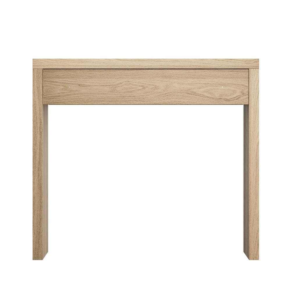 Console Table Wood with Drawer Natural