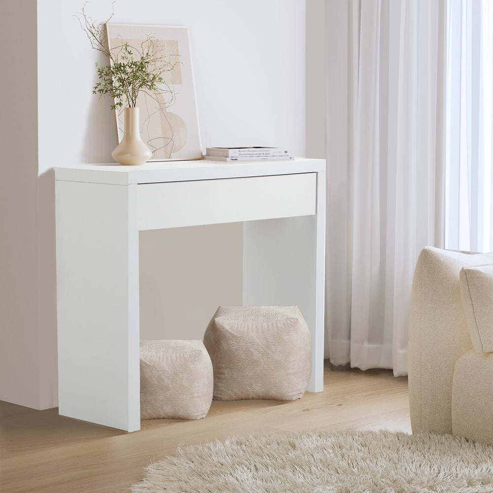 Console Table with Drawer White