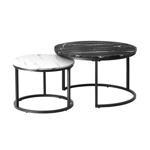 Nesting Coffee Table Round Marble