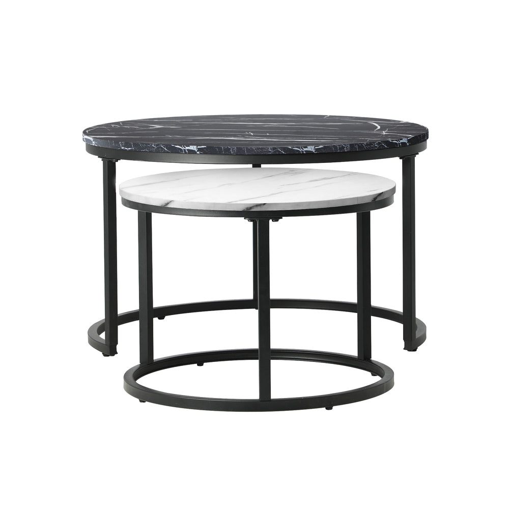 Nesting Coffee Table Round Marble