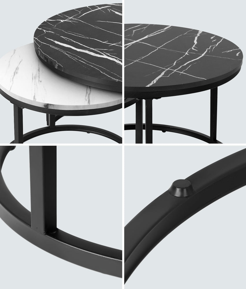 Nesting Coffee Table Round Marble