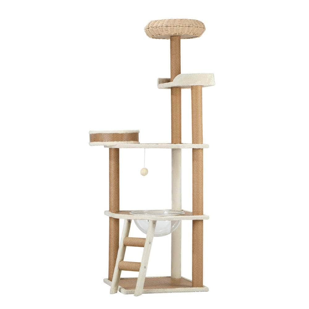 Cat Tree Rattan Cat Scratching Post 153CM