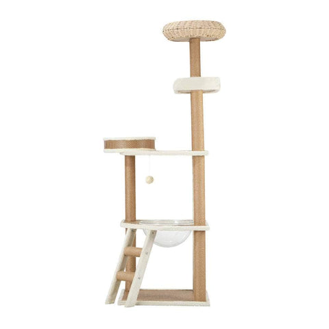 Cat Tree Rattan Cat Scratching Post 153CM