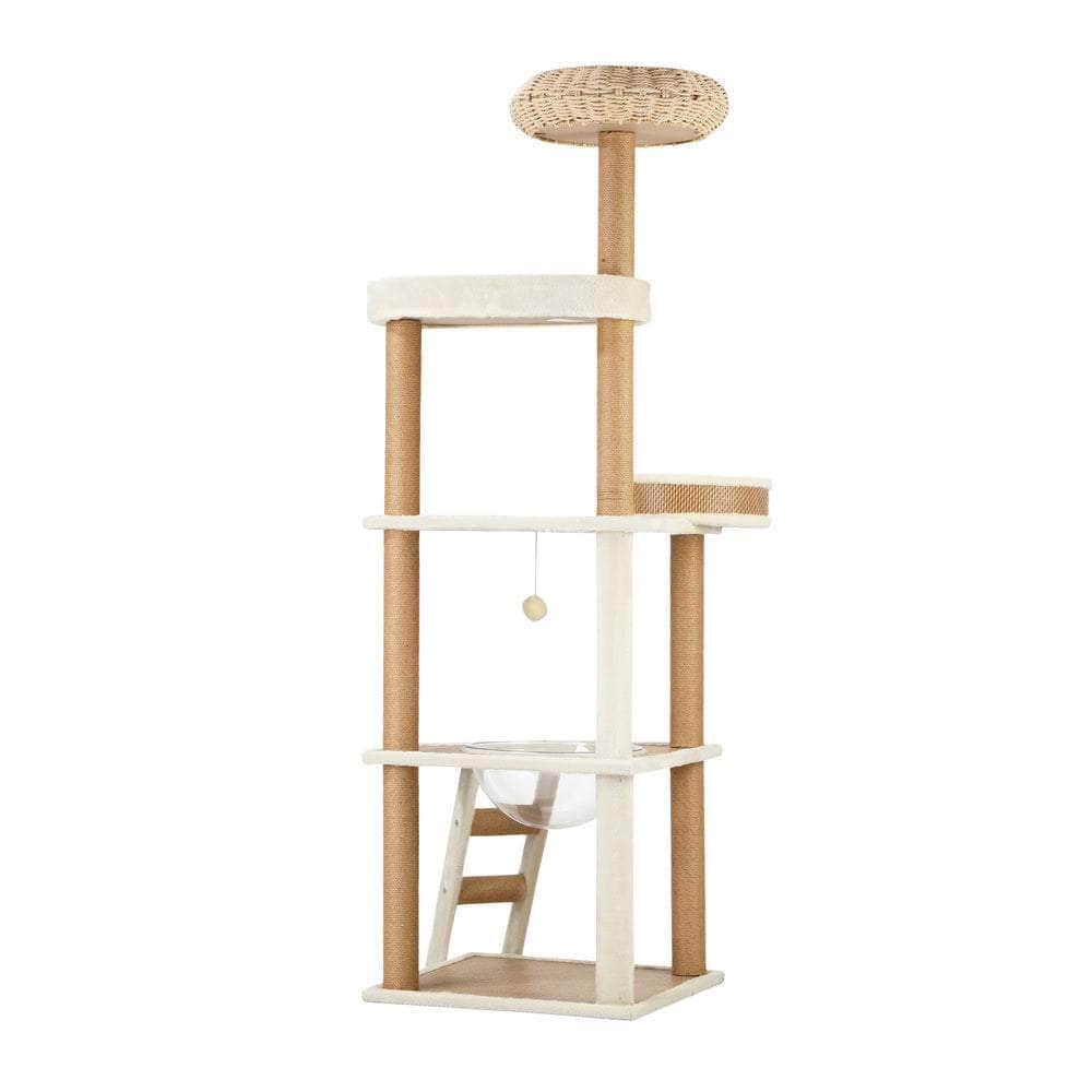 Cat Tree Rattan Cat Scratching Post 153CM