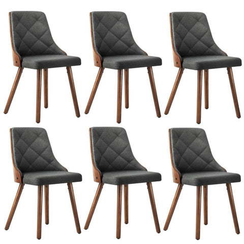 Wooden Dining Chairs Linen fabric/Leather Padded Seat