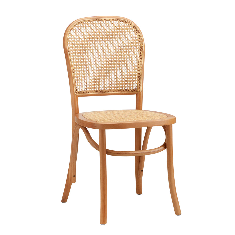 4/6PCS Dining Chairs Wooden Chairs Rattan Natural