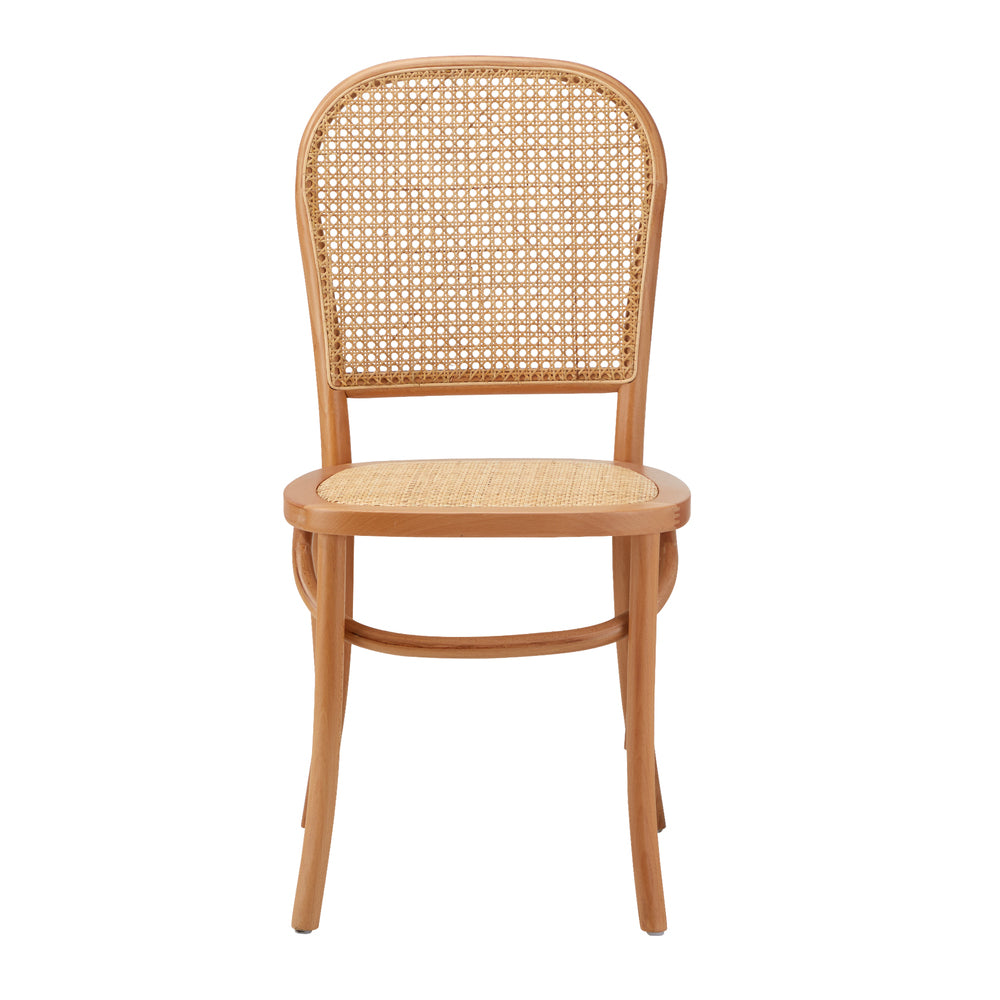 4/6PCS Dining Chairs Wooden Chairs Rattan Natural