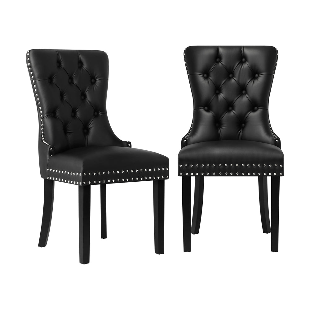 Dining Chairs French Provincial Tufted PU Leather/Velvet