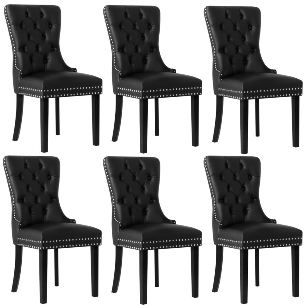 Dining Chairs French Provincial Tufted PU Leather/Velvet