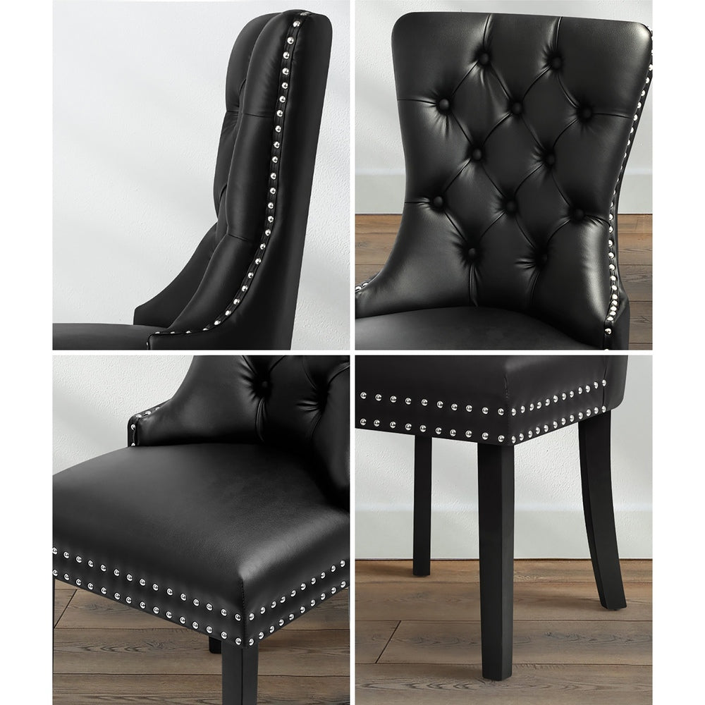 Dining Chairs French Provincial Tufted PU Leather/Velvet