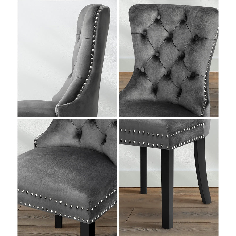 Dining Chairs French Provincial Tufted PU Leather/Velvet