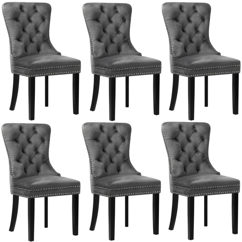 Dining Chairs French Provincial Tufted PU Leather/Velvet