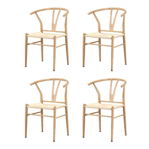 Dining Chair Metal Hans Wegner Chair Wishbone Beige