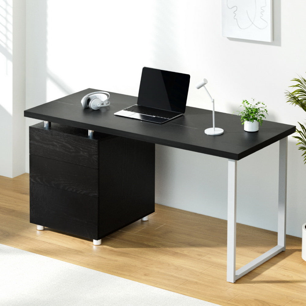 Computer Desk Drawer Black 140Cm