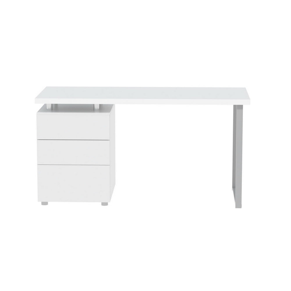 Computer Desk Drawer White 140Cm