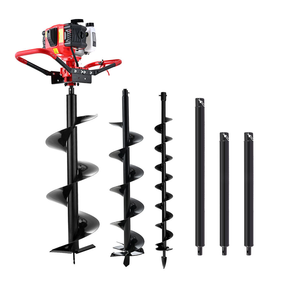 65CC Powerful Post Hole Digger with Auger Bits