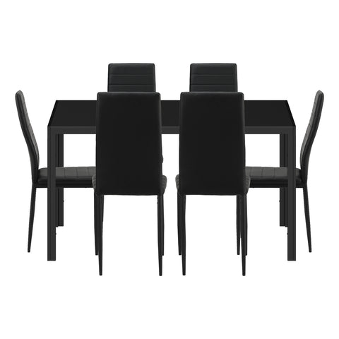 Stylish Rectangle Dining Table with Dining Chairs Wooden