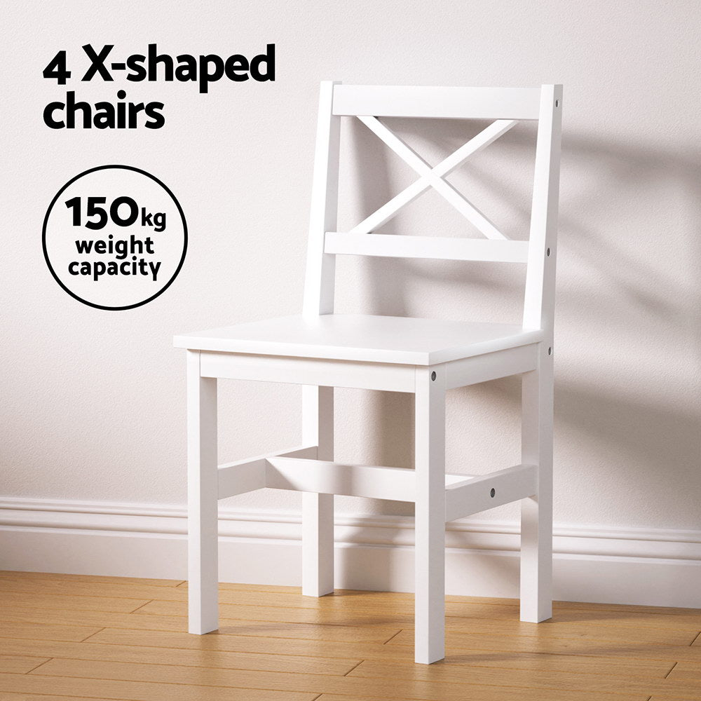 Dining Chairs And Table Dining Set 4 Cafe Chairs Set Of 5 4 Seater White