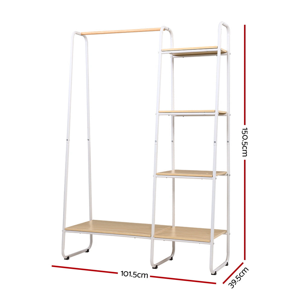 Clothes Rack Coat Stand 150Cm Hanger Closet White