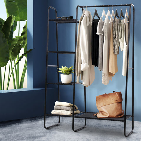 Clothes Rack Coat Stand 150Cm Hanger Closet Black