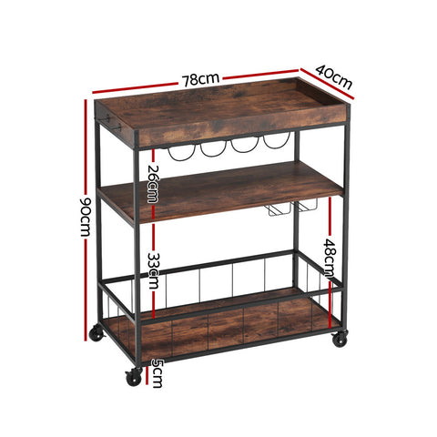 Kitchen Island Rolling Serving Cart