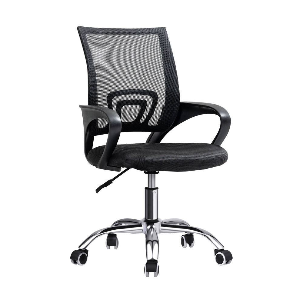 Home Office Set Black Computer Desk and Mesh Office Chair