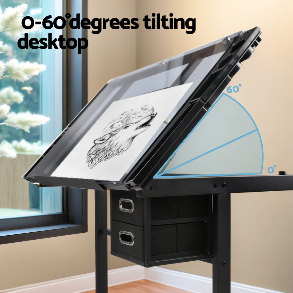 Drawing Desk Drafting Table Black