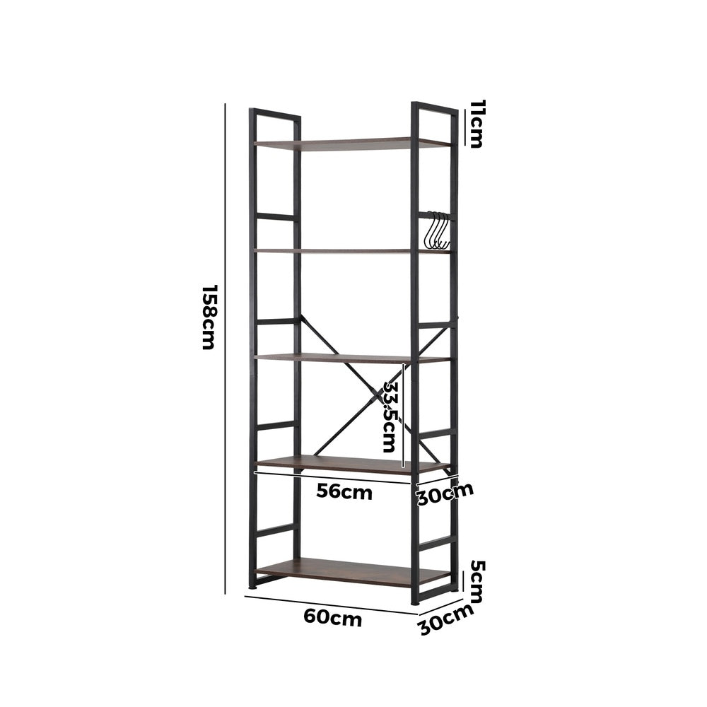 Display Shelf 5-Tier Shelves Stand Rack 60CM