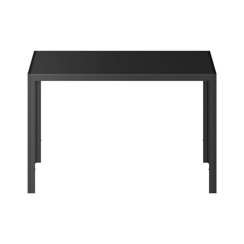 120cm Rectangular Dining Table with Metal Leg Black