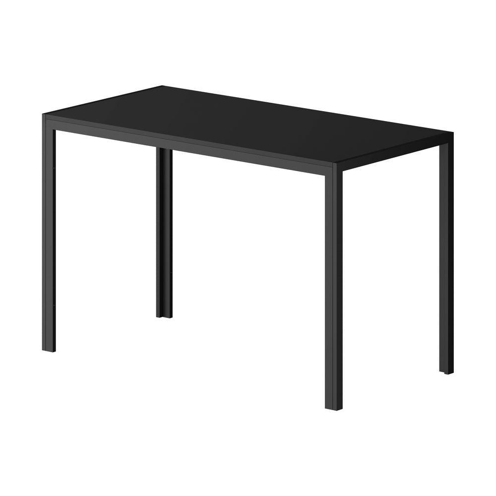 140cm Rectangular Dining Table with Metal Leg Black