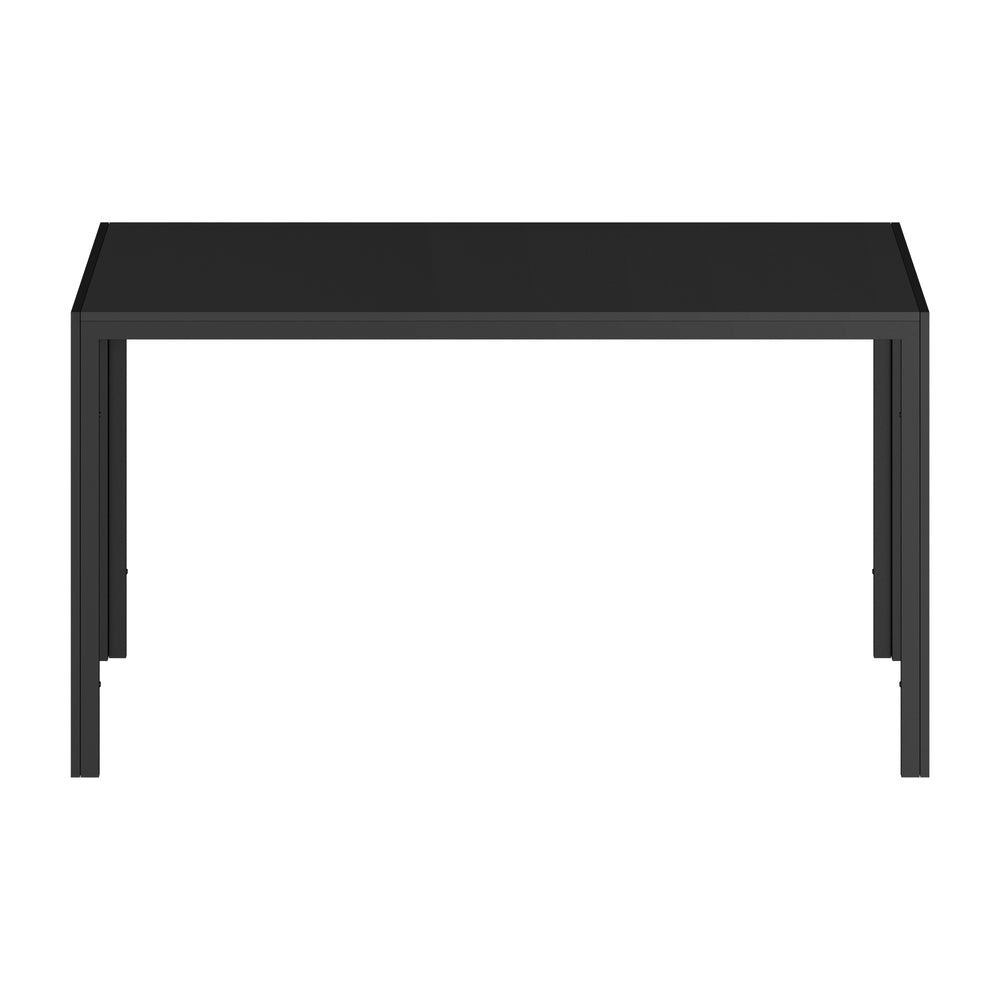 140cm Rectangular Dining Table with Metal Leg Black