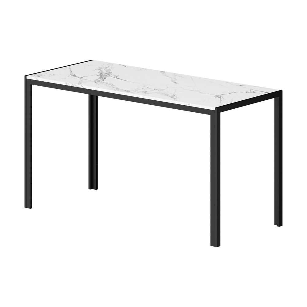 140cm Rectangular Dining Table with Metal Leg Black